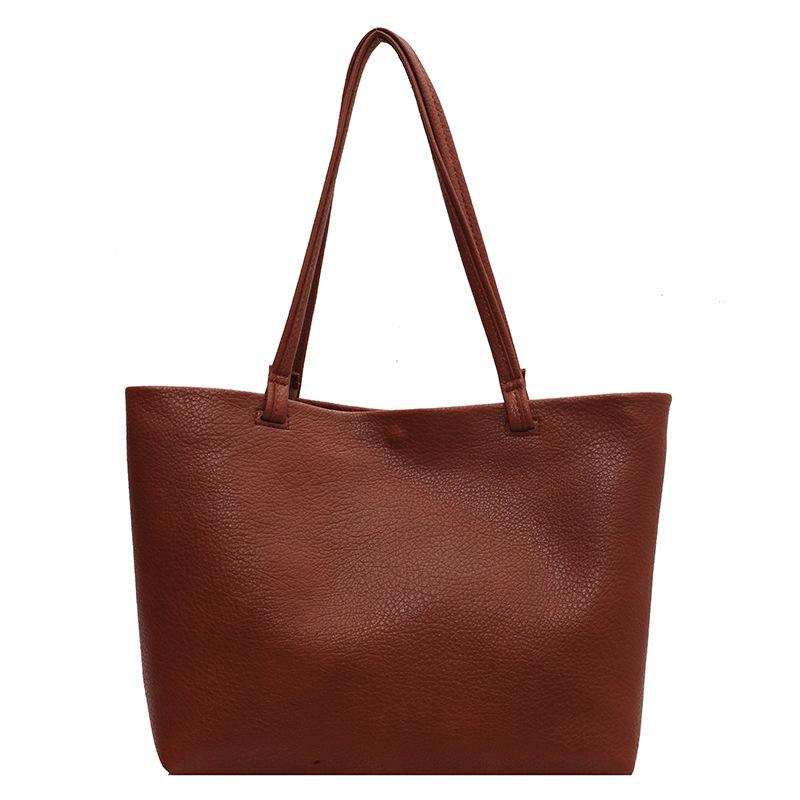 Korean version of large bag women's new versatile 2025 spring and summer soft shoulder bag large capacity high sense commuter tote bag