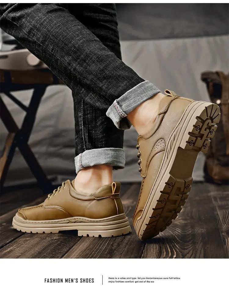 Klassische Mode Vier-Jahreszeiten weichseitige Rindsleder Herren Freizeitlederschuhe bequem und vielseitig Herren Sportschuhe Schuhe