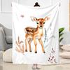 Babyhirsch-Illustrationsdecken eignen sich für Wohnzimmer und sind somit eine ideale Wahl für Reisen im Freien und als Geschenke.
