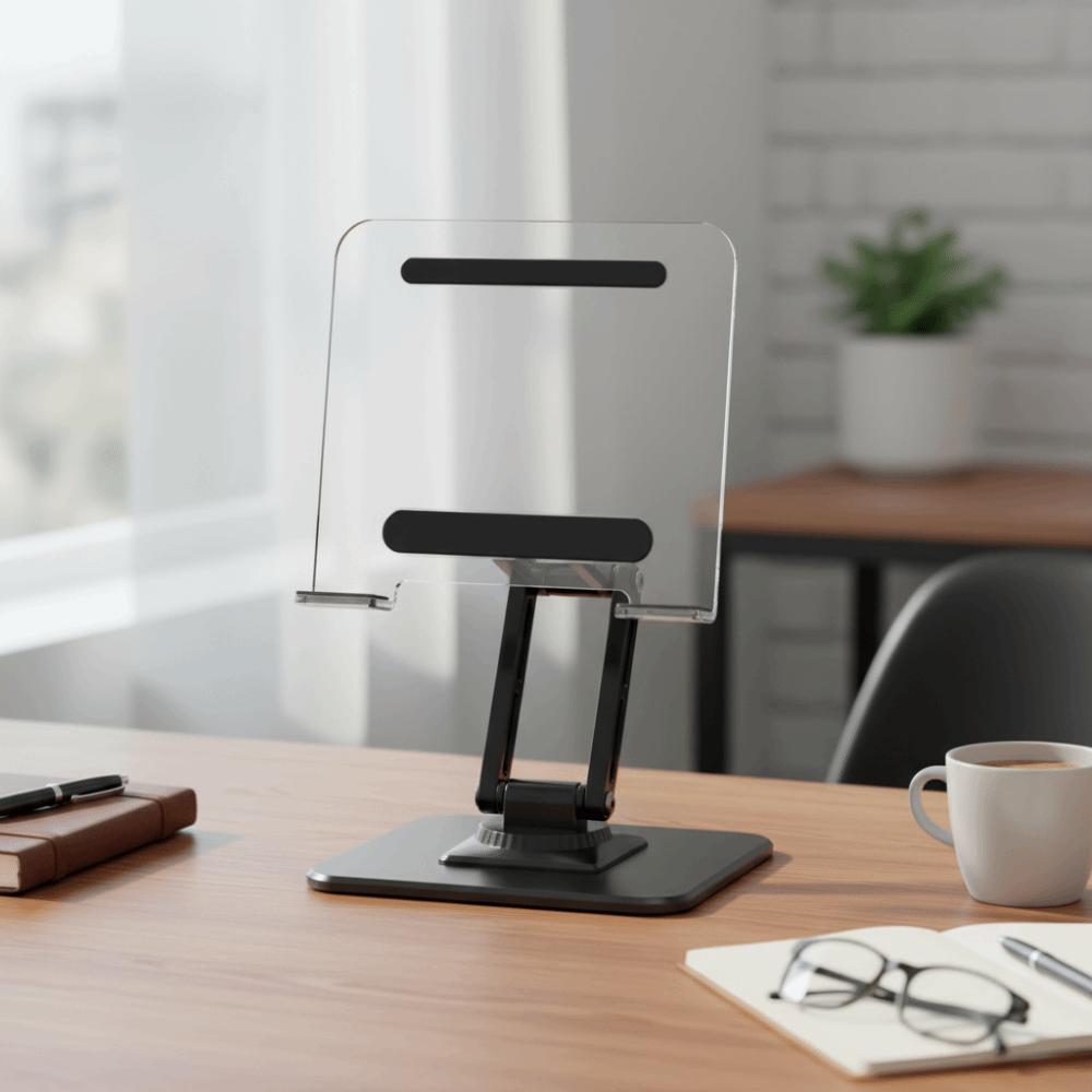 Metal Frame Tablet Foldable Holder Transparent Tablet Phone Bracket Foldable Tablet Stand  Office