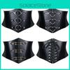 Color Solid Elastic Waistband Wide Belt Tie On Design Decoration Fashion Gift