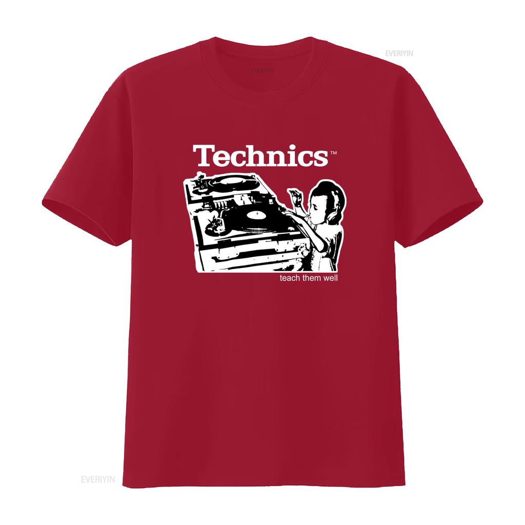 Technics Teach Them Well Boy As Dj Gray T Shirt S Chaser vintage Washed graphic designer clothes Breathable Unisex Soft