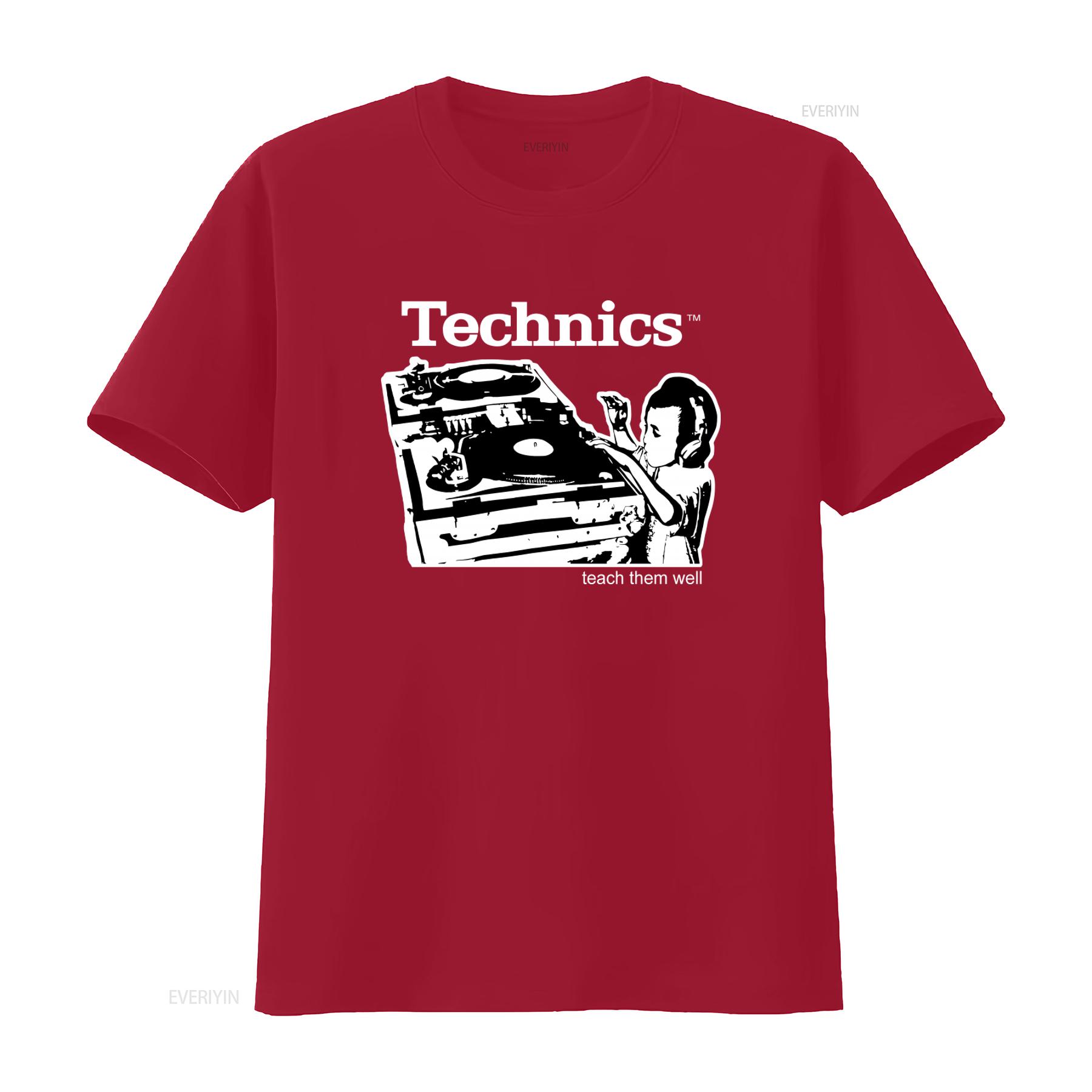 

Technics Teach Them Well Boy As Dj Gray T Shirt S Chaser vintage Washed graphic designer clothes Breathable Unisex Soft S