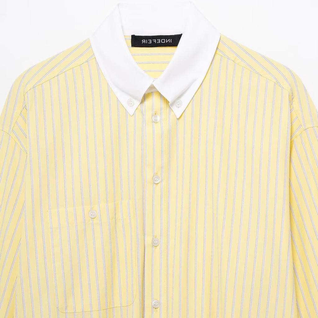 TAOP&ZA Women's Spring Poplin Cotton Loose Long Sleeve Shirt