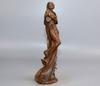 Chinese Antique Boxwood Carved Beautiful Woman Statue Sexy Sculpture Home Decor