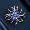 Elegant Flower Brooch, High-end Feminine Charm, Artificial Crystal Brooch, Light Luxury Design Sense, Niche Brooch