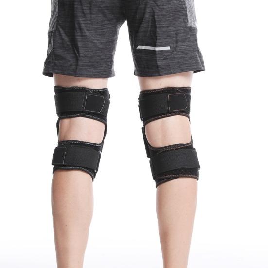 Sports Knee Pad Adjustable Compression Sleeve with Silicone Anti-Slip Strip Pre-Shaped Arc Breathable Neoprene Support