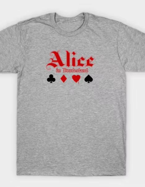 2026 New Alice In Borderland Graphic 100cotton Unisex Shirt High Quality Summer Unisexs Oneck Unisexs Vintage Streetwear Tshirt