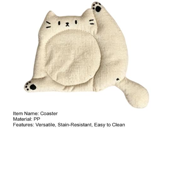 Cat Paw Coaster, Cute Animal Drink Coasters, Heat Insulation Mat for Coffee Cups, Absorbent Table Mat for Home Kitchen