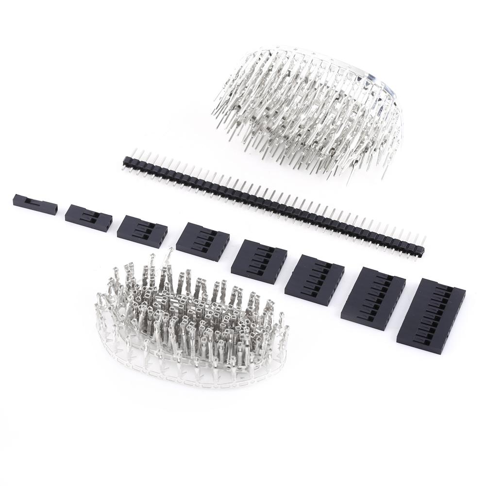 1450pcs 2.54mm Male Female Pin Connector and Housing Header Kit for Making Jump Wire