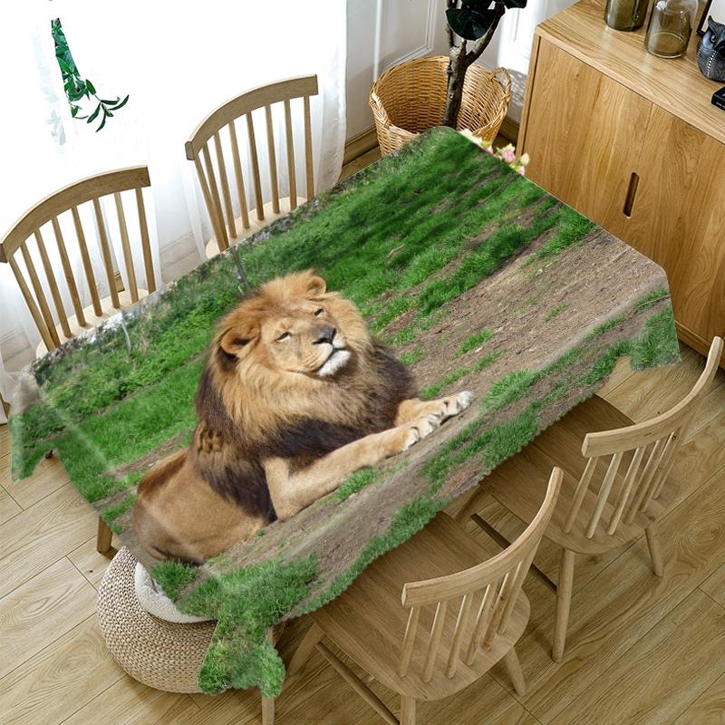 Thicken Cotton Tablecloth Wheat Landscape Under The Sun Pattern Rectangular Round Table Cloth For Wedding Picnic Party
