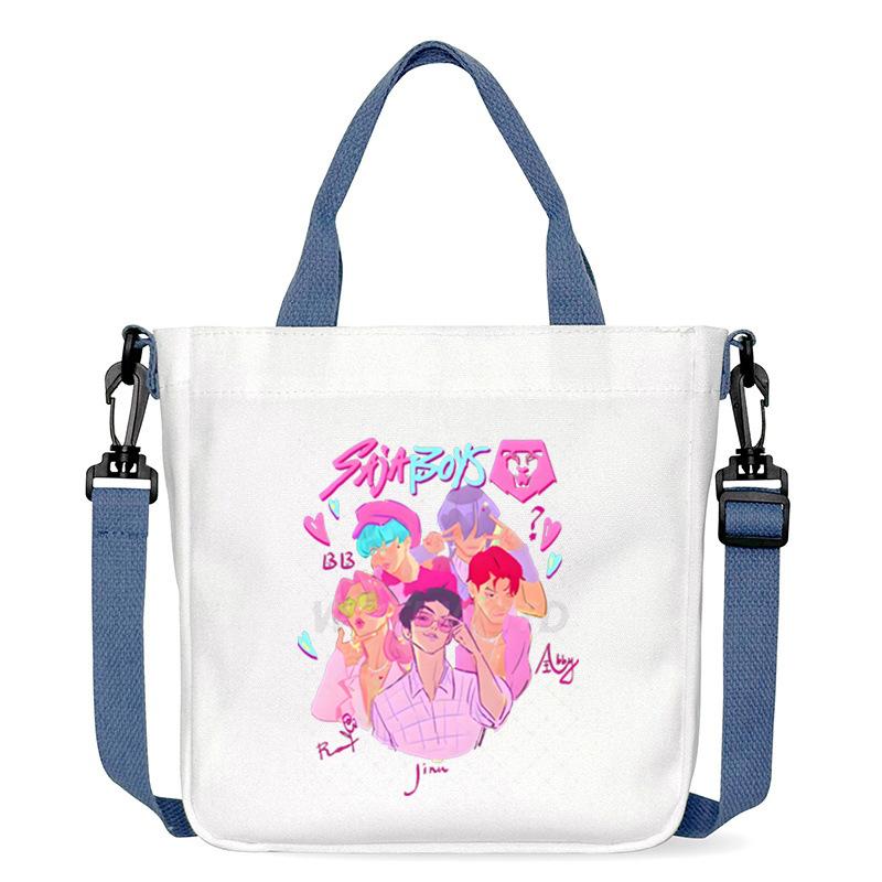 Anime Cartoon Print Office Worker Commuter Portable Messenger Bag Student Large Capacity Casual Handbag