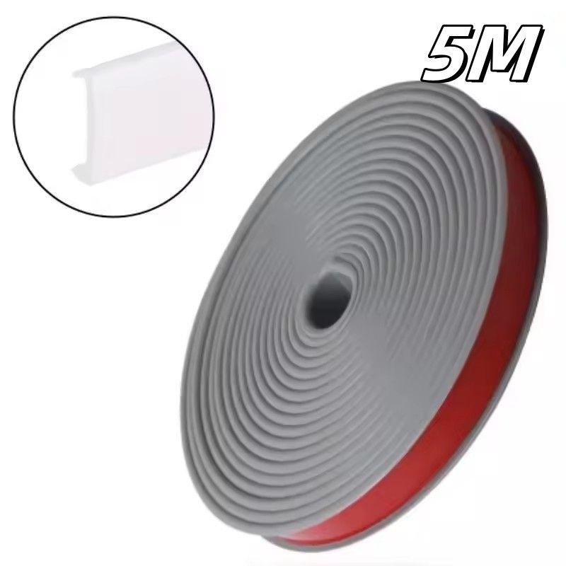 5M Self-Adhesive u-Shaped Edge Banding Strip Furniture Wood Board Cabinet Table Chair Protector Cover Silicone Rubber Seal Strip