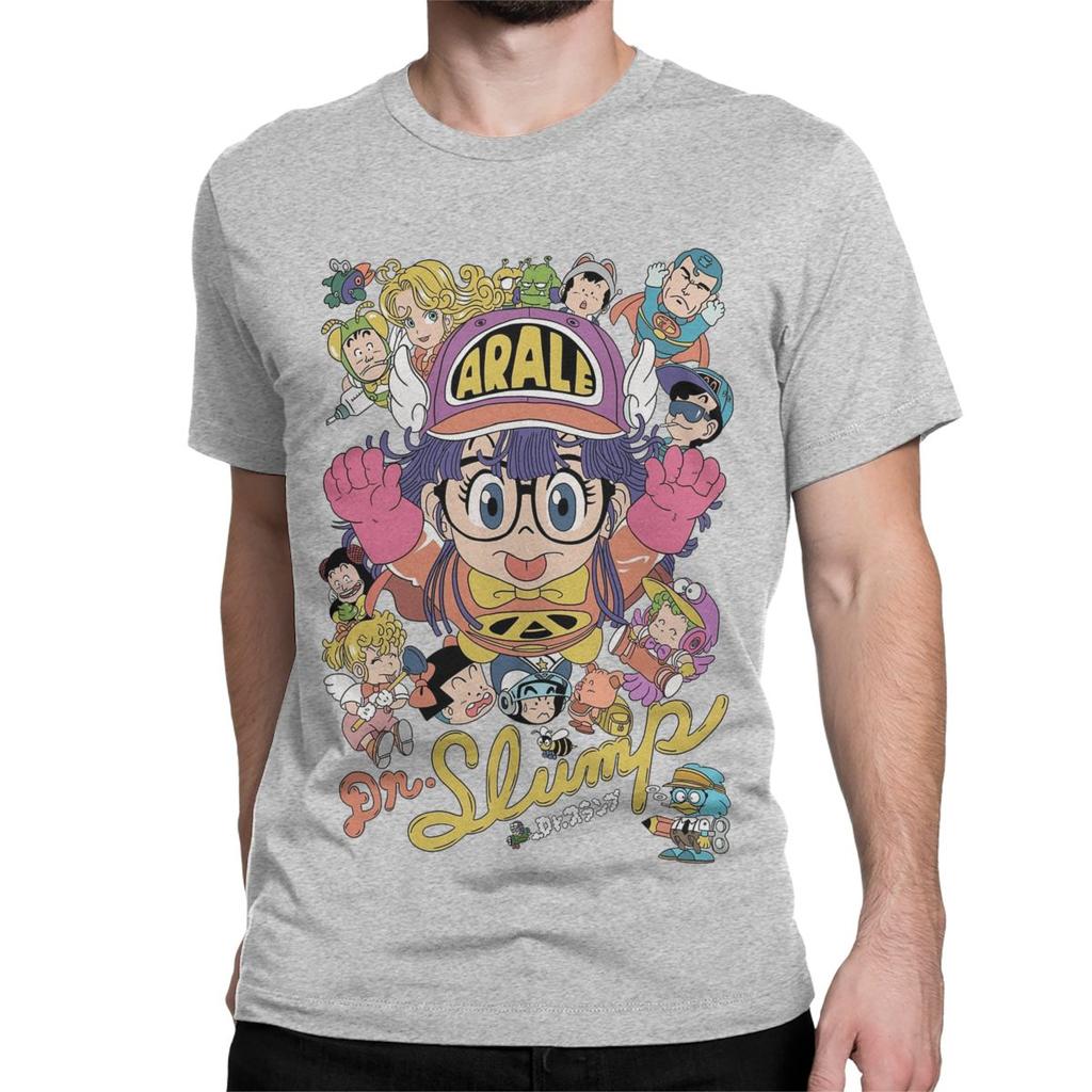 Men Women's T-Shirt Arale Anime Cute Funny 100% Cotton Tee Shirt Short Sleeve Dr Slump T Shirts Crew Neck Tops Gift Idea