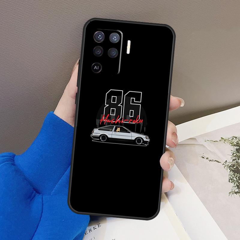 JDM Tokyo Drift Sports Car For OPPO Find X3 X5 Pro A9 A5 A31 2020 A15 A16 A52 A72 A1K A83 A91 A54 A74 A94 A53S Case