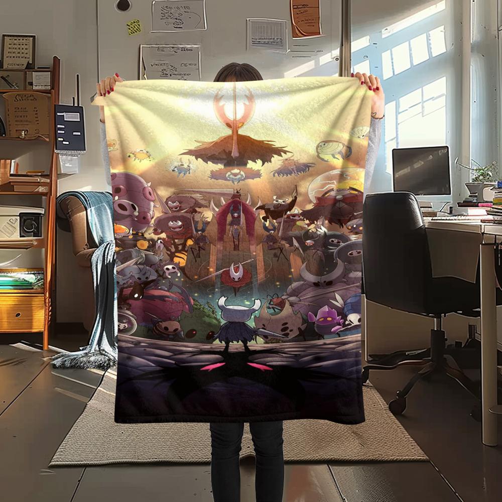 Hollow Knight Print Flannel Blanket, High quality Comfortable for All Seasons, Home Decor, Warmth and Comfort, Perfect for Christmas Gifts43