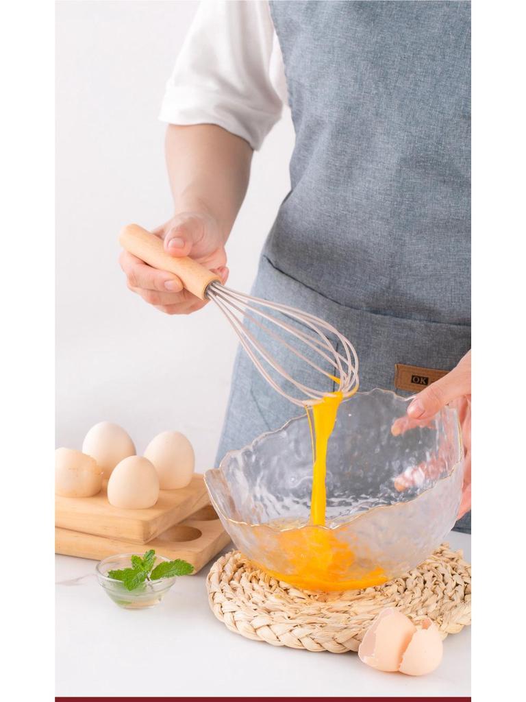 12-Piece Silicone Kitchen Tool Set with Wooden Handles & Storage Bucket