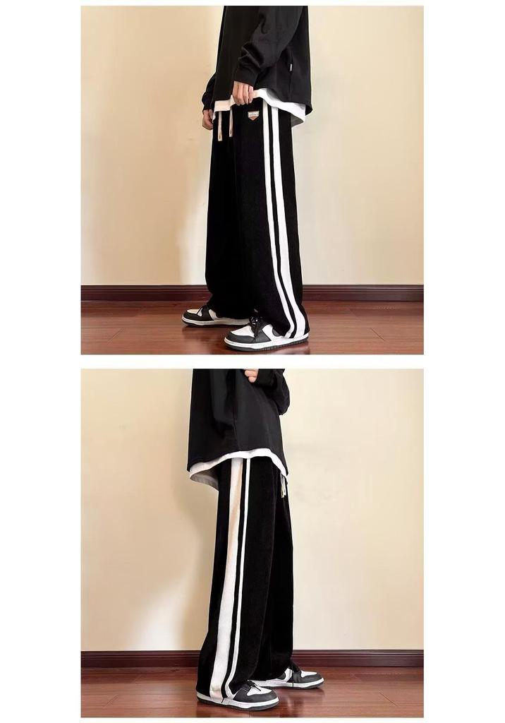 Men's Trendy Loose-Fit Workwear Trousers - Casual Spring/Summer Sports Pants