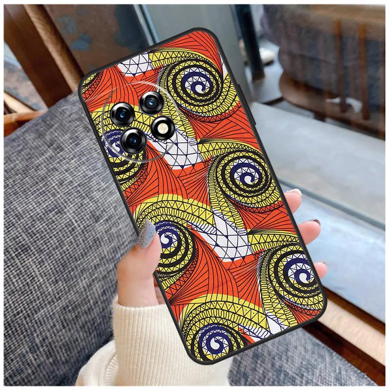 African Style Fabric Print Case For OnePlus 15 12R 13R 13T 10T 8T 13 12 11 10 Pro Nord 5 CE 2 3 4 Lite N20 N30 Coque