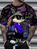 Boho Rabbit Easter Graphic T-Shirt Men Casual Crew Neck Tee