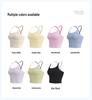 Seamless Strappy Sports Bra: High Elasticity, Padded, Bare Feel Yoga Tank Top for Women