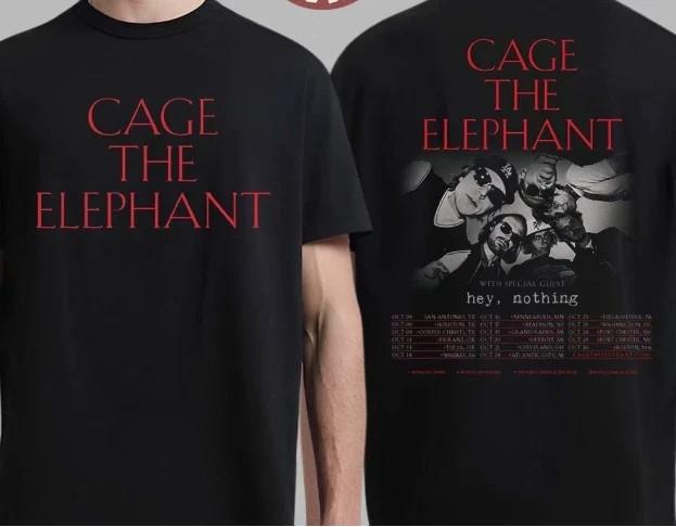 Cage The Elephant North America Tour 2026 Dates Tee Two Sided T-Shirt S