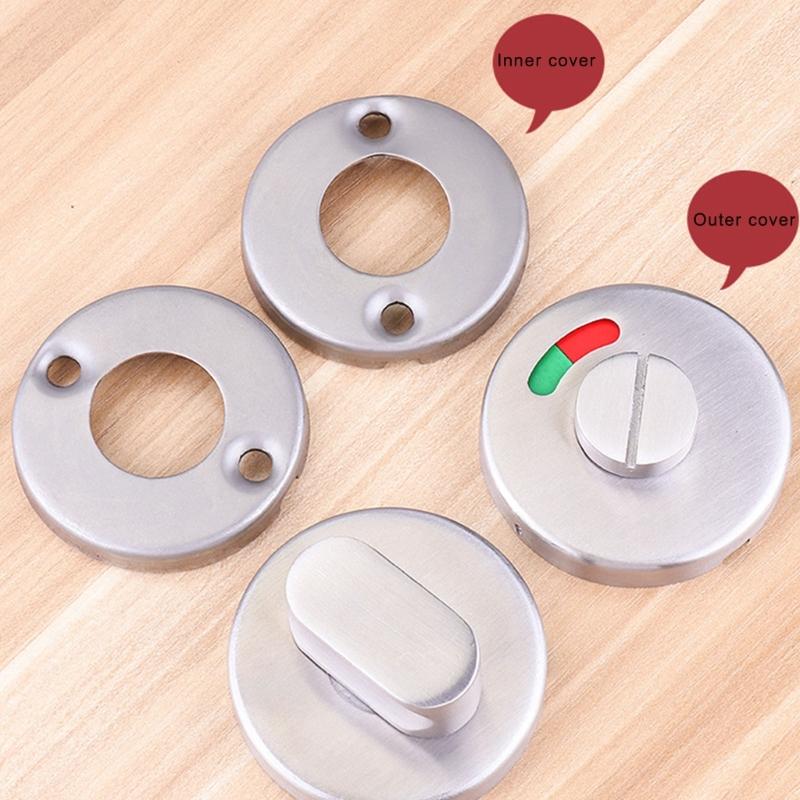 Öffentliche Toilettentürverriegelung mit rot-grünem Besetzt-Frei-Schild, Toilettenkabinentürriegel für öffentliche Toiletten