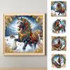 5D DIY Partial Special Shaped Drill Diamond Painting Xmas Horse Home Decor