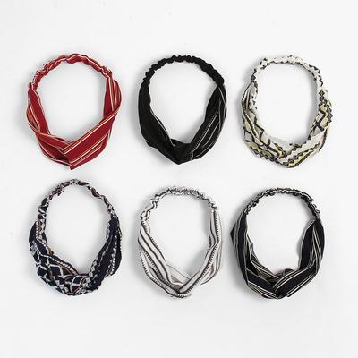 Women's Bandana Hairband 6-piece Set Headwear Elastic Bandana