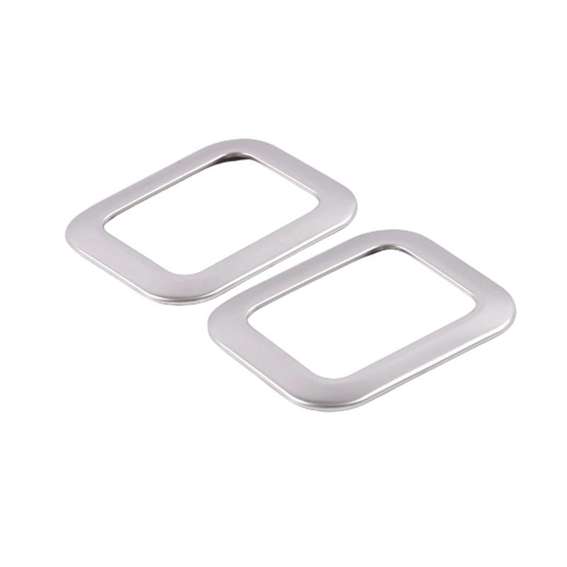 For Ford Focus     Car Stainless Steel Cover Back Rear Tail Read Reading Switch Light Lamp Frame Parts 2PCs