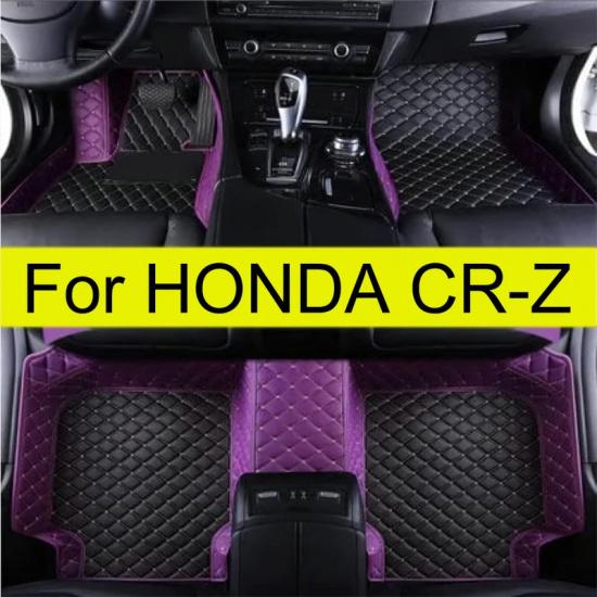 Car Floor Mats For HONDA CR-Z ZF1 2010-2016 Two Doors Auto Foot Pads Leather Waterproof Anti-Slip Carpet Rug 2011 2012 2013 2014