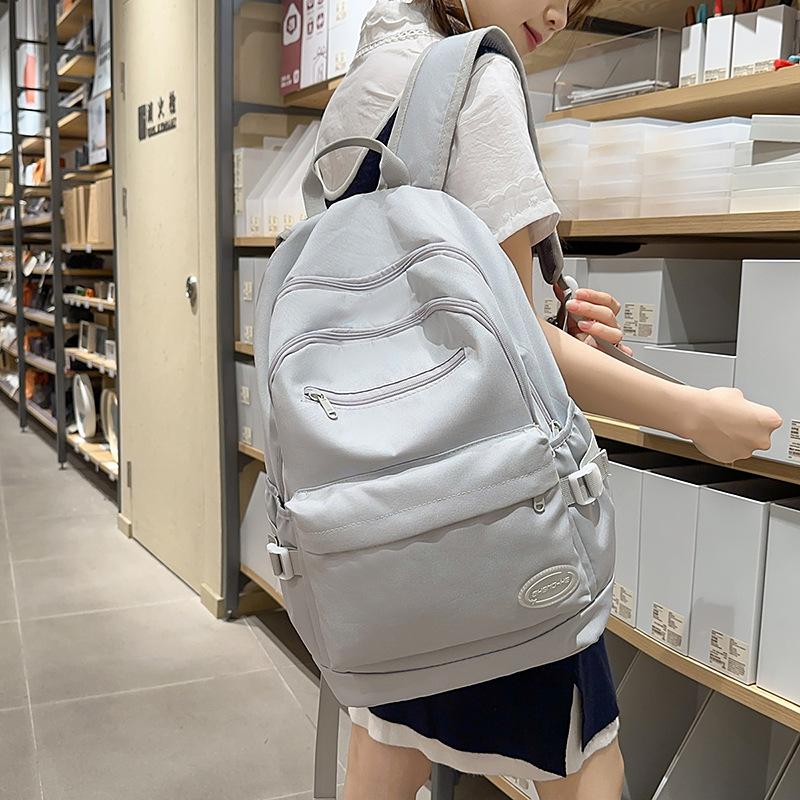 New Japanese school bag ins niche versatile simple large-capacity backpack junior high school student casual computer backpack