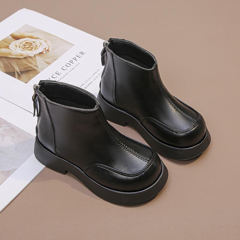 Girls Boots Children's Short Boots 2025 New Autumn Leather Boots Princess Catwalk Shoes Girls Xinjiang Grassland Wear