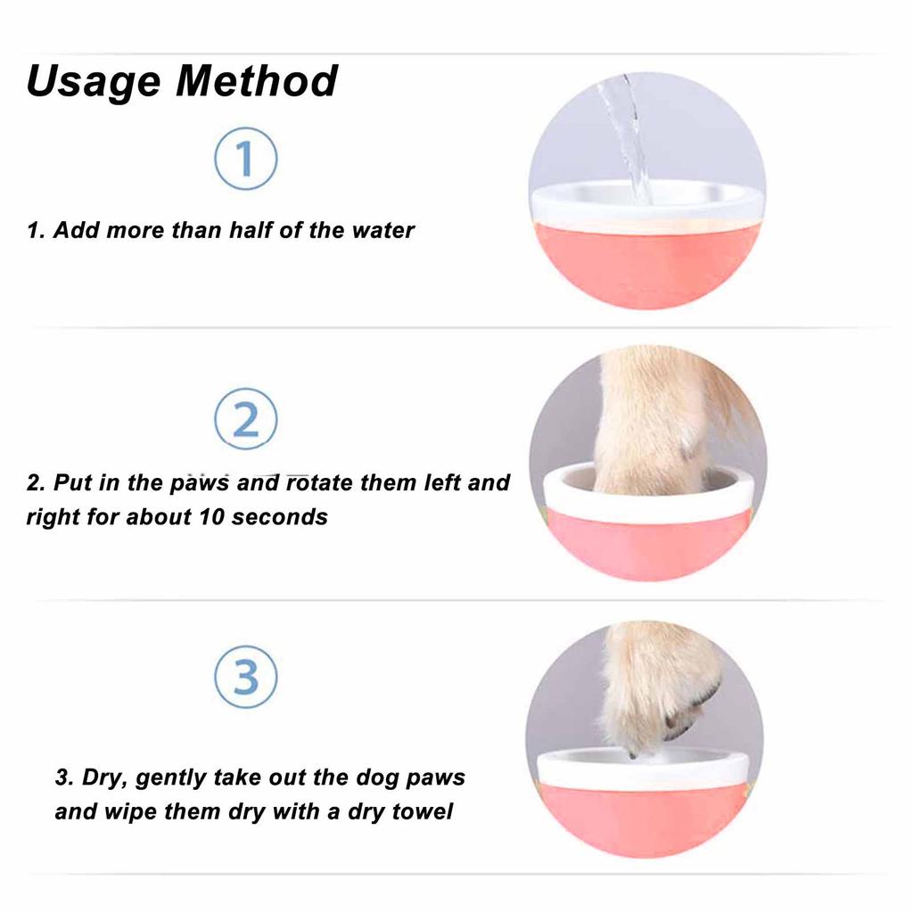 Dog Paw Cleaner Semi Automatic Soft Bristles Detachable Portable Pet Foot Wash Cup for Cats Yellow