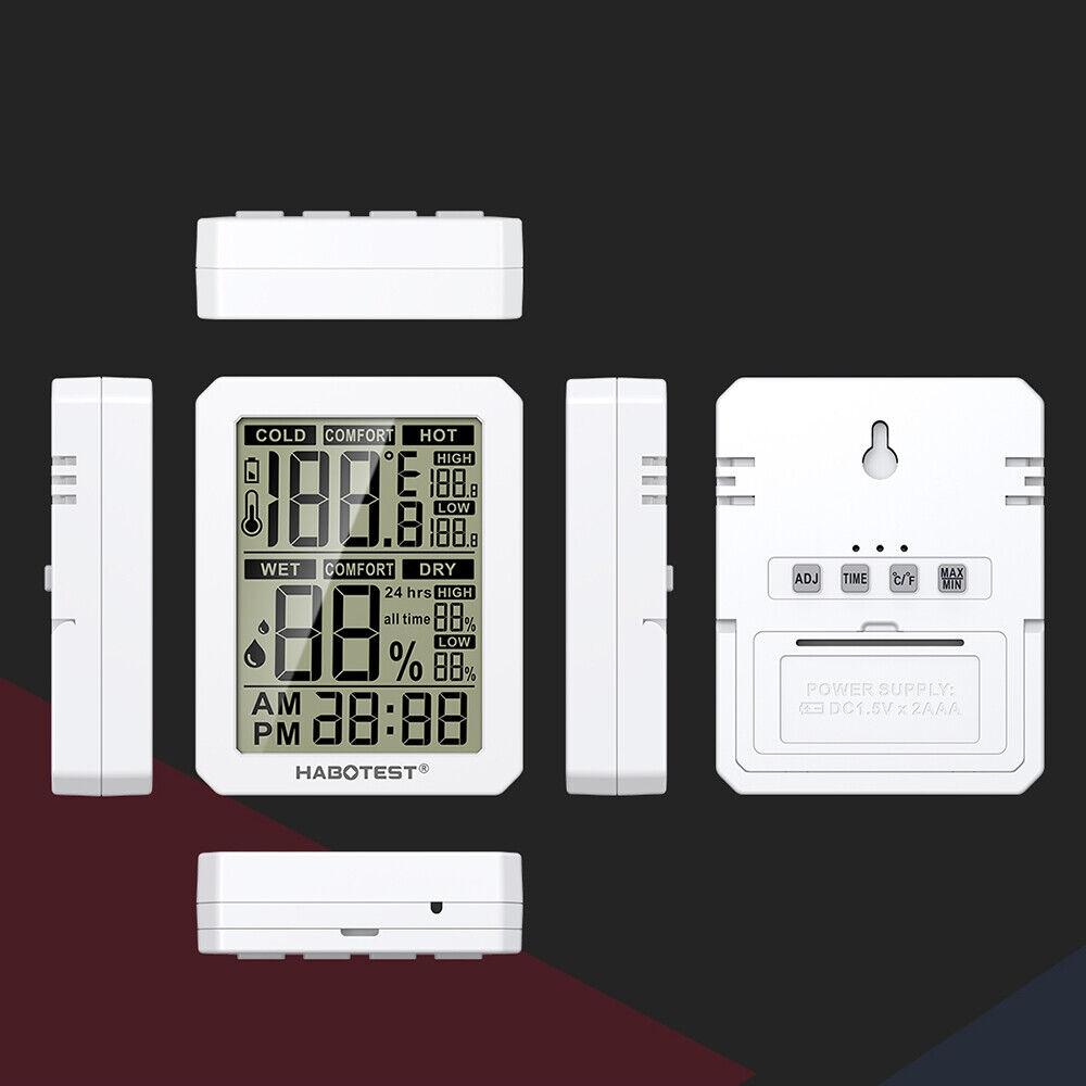 Thermo-Hygrometer Temperature Humidity Measurement Easy To Read Large Screen Habotest