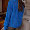 Ladies Spring Summer Hollow Lantern Sleeve All Match Blouse Lace Shirt Top