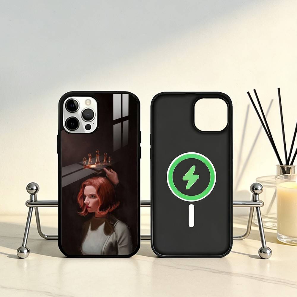 Novel The Q-Queens G-Gambit Phone Case For iPhone17,16,15,14,13,12,11 Plus,Pro Max Magnetic For Magsafe Wireless Charging