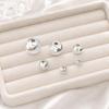999 Sterling Silver Brushed Cat's Eye Spacer Beads, Multiple Sizes, Crushed Silver Bead Bracelet, DIY Accessories.