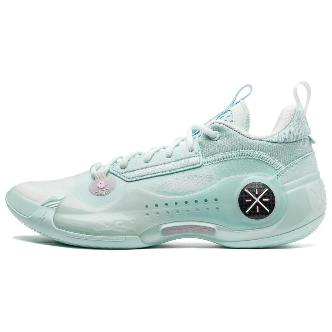 

LiNing Abrasion Resistant Shock Absorbers Low Top Basketball Shoes Men s Blue Green 43.5