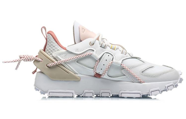Li Ning CF Cushioning Slip Resistant Abrasion Resistant Low top Sports Casual Shoes Women's White AGCQ268-3