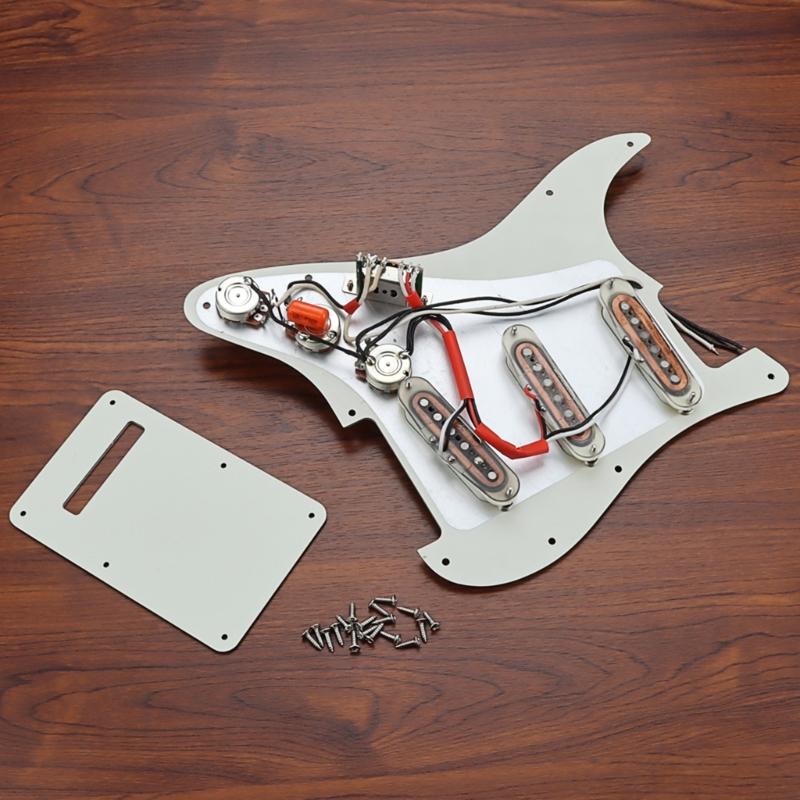 Prewired Pickups Set Loaded Pickguard Pickups Guitar Alnico 5 Pickups SSS Single Coil Pickups Cover Set Loaded Humbucker
