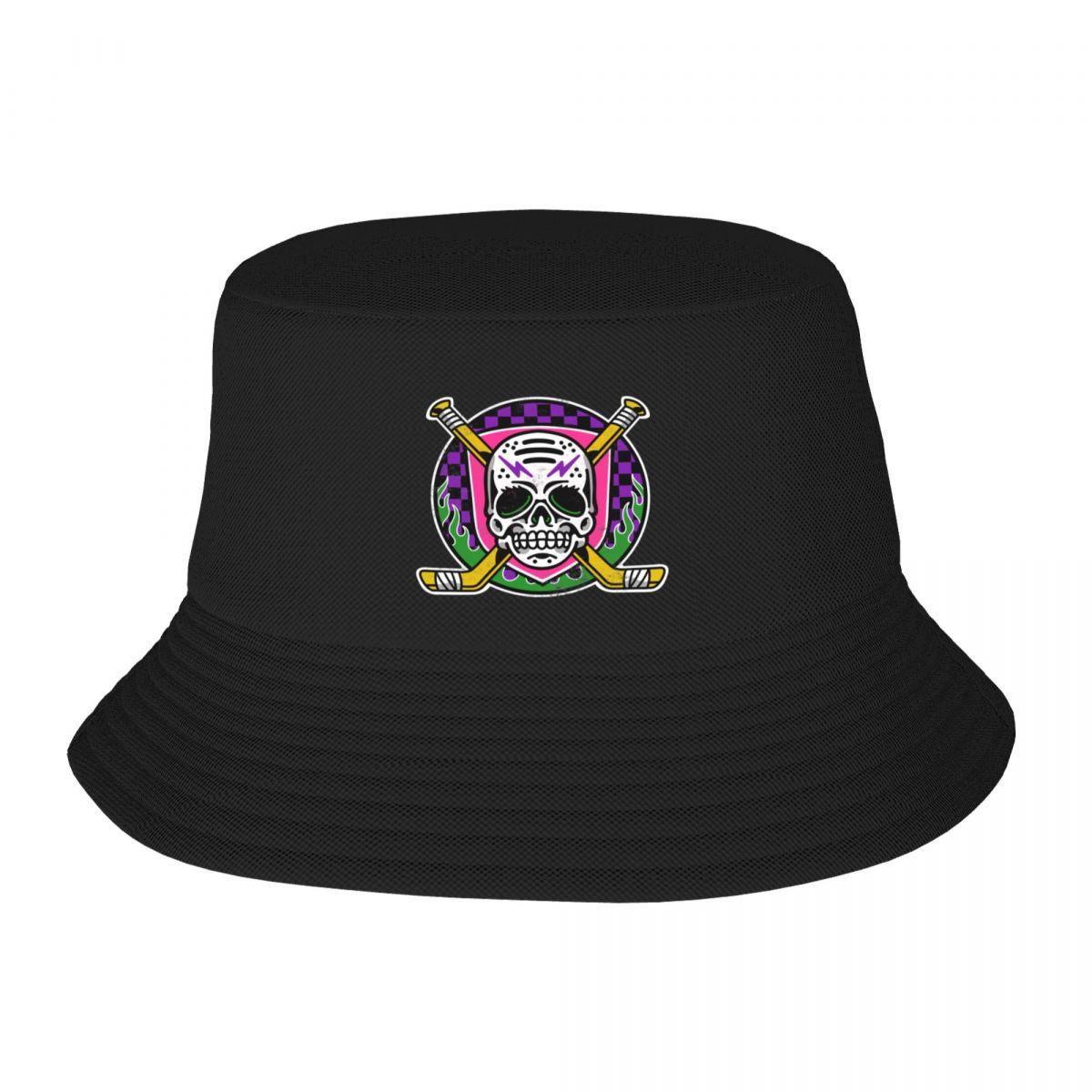 NEW Sport Hockey Mask Logo Bucket Hat Military Tactical Cap Fluffy Hat Beach Hat Womens Cap Unisexs