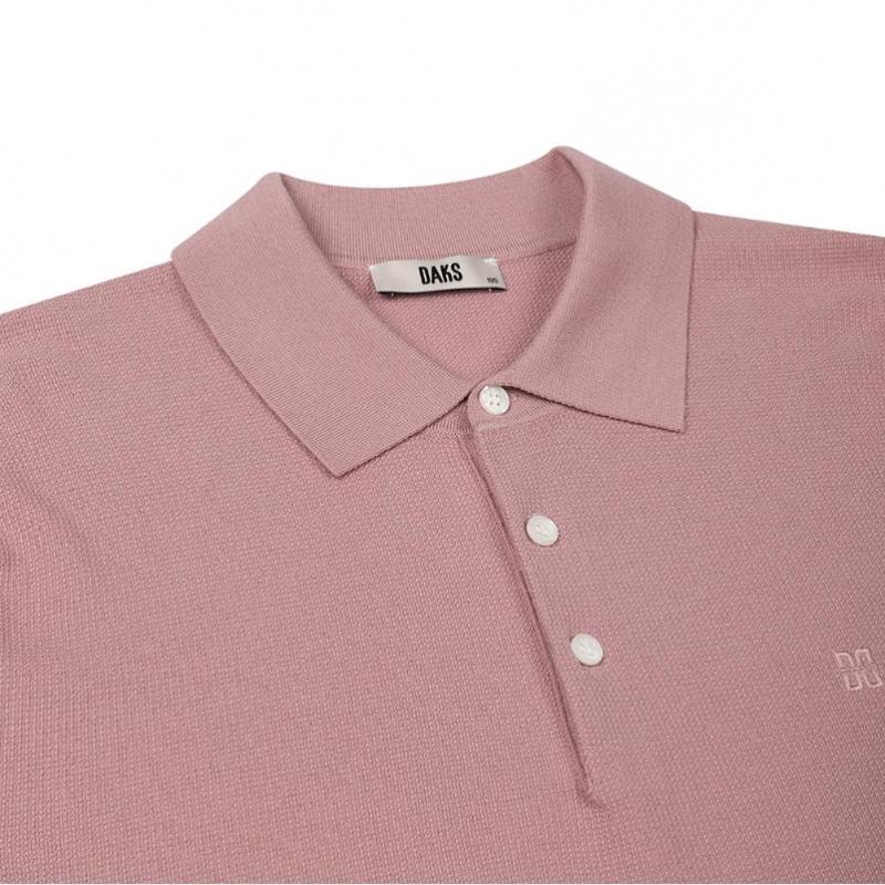 Daks Viscose Blend Waffle Knit Polo Dmp1swtl101p1