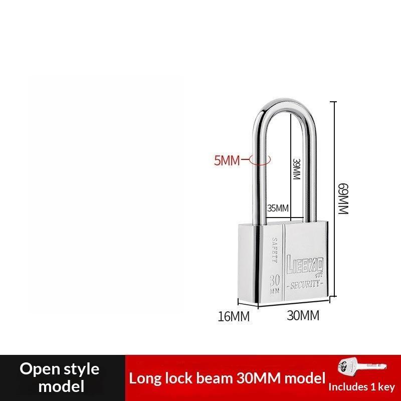1 Pcs High Security Stainless Steel Keyed Alike Padlocks Cut Resistant Shackle For Gates Lockers Warehouse