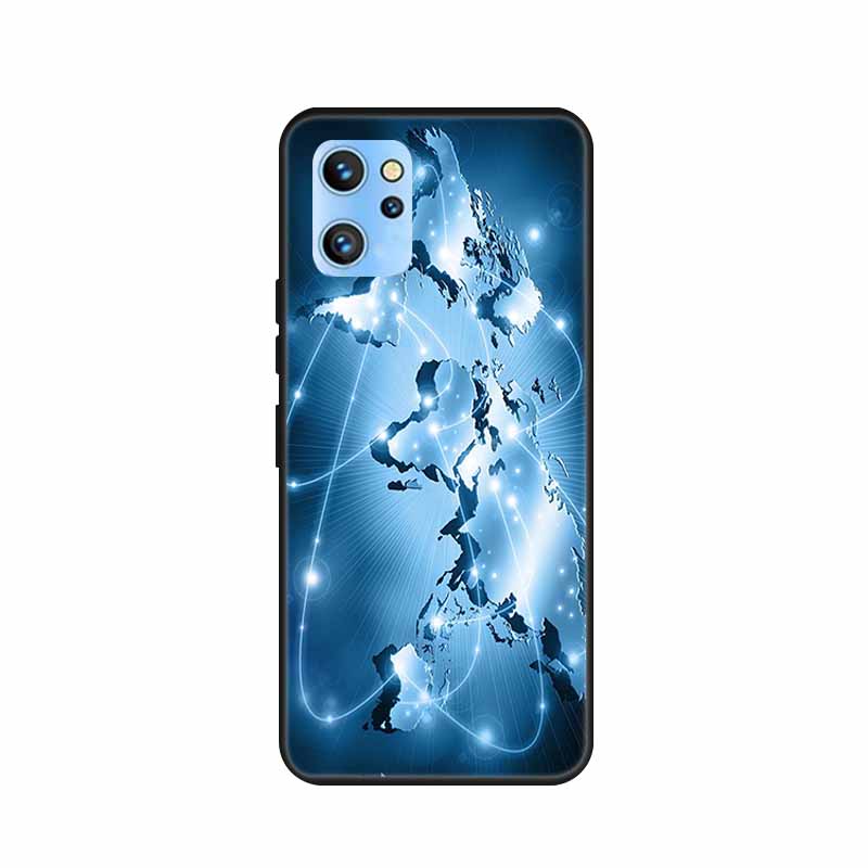 Etui do telefonu Umidigi A13 Pro 2022 Kwiaty Czarny Silikonowy Tylny Pokrowiec Miękki Pokrowiec TPU Do Umidigi A13S Etui A 13 S Coque Funda Torba