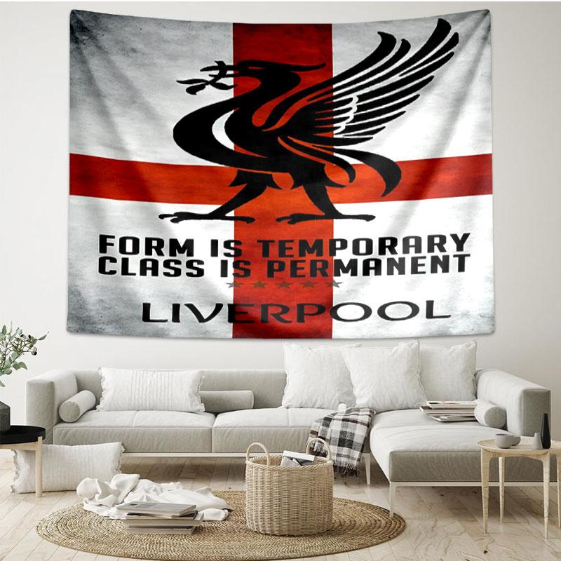 Liverpool F.C Print Tapestry - Portable Wall Decor Cloth, for Home, Dorm, Travel, Bedroom, Living Room - Ideal Birthday Housewarming Gift