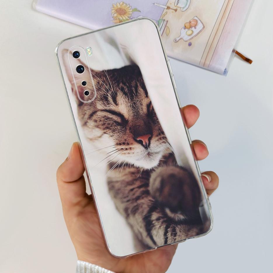 For OnePlus Nord Case 1+Nord AC2001 AC2003 Cute Cat Cartoon Cover Soft Silicone Phone Case For One Plus 8 Nord 5G Oneplus Z Bags