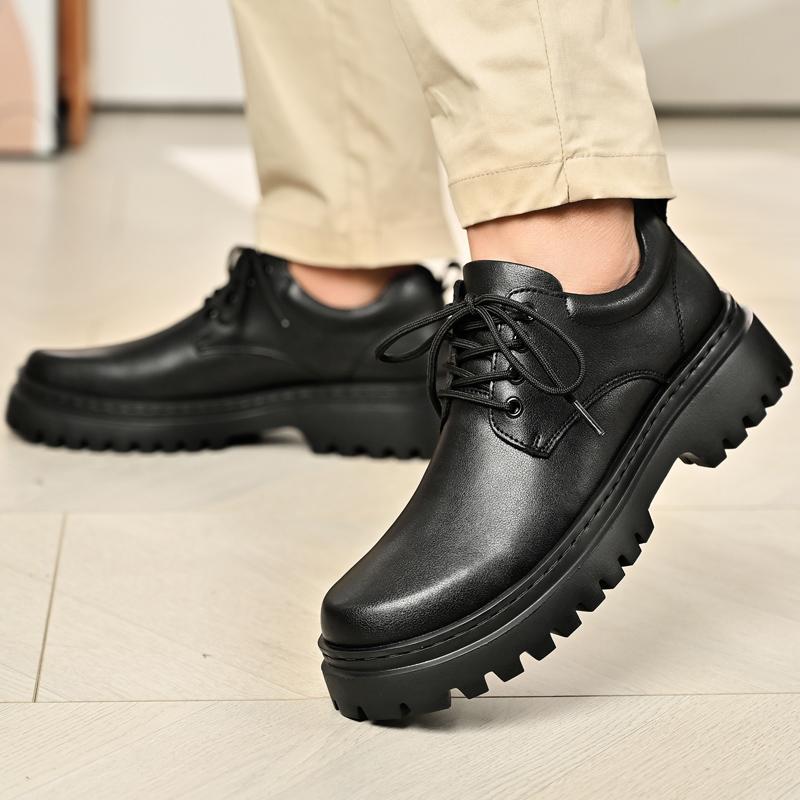 Fashion Derby Thick soled Men's Shoes Fashionable minimalist style Leisure Business Office Outdoor wedding party adult quality shoes