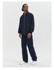 Completo con Felpa con Cappuccio e Pantaloni della Tuta Streetwear Americano 430G Fodera in Pile Collo a Polo Zip-Up Tuta Casual