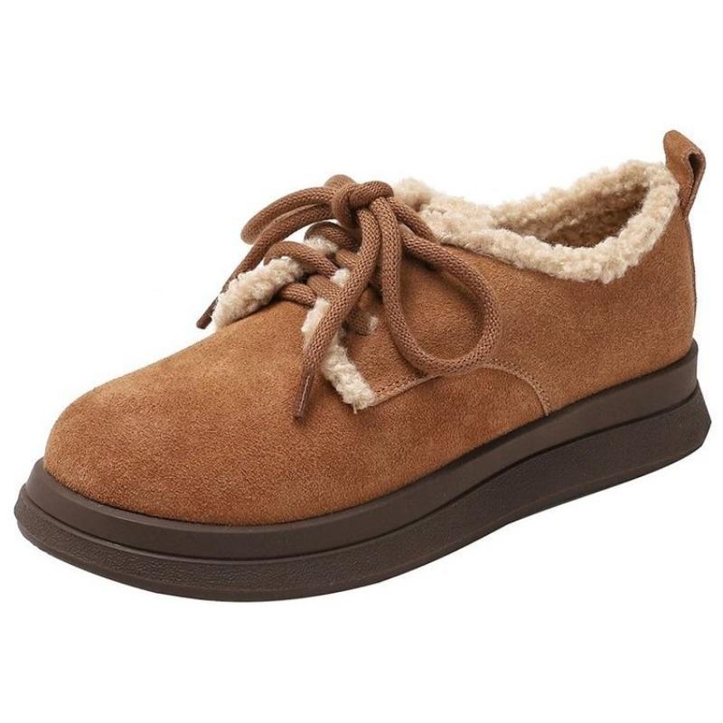 Women's New Cotton Shoes, Retro Style, Thick Sole, Padded Soft Sole, Flat Heel